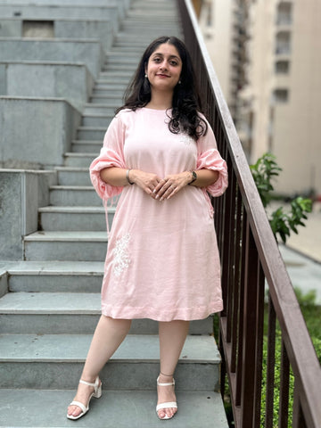 Stunning Pink A - Line Frock - Kaayada