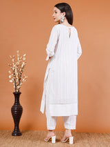 White Organic Kurta with Pants