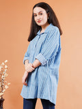 Casual Striped Cotton Shirt - Kaayada