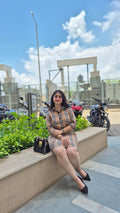 Cotton Cheque Print Shirt Dress - Kaayada