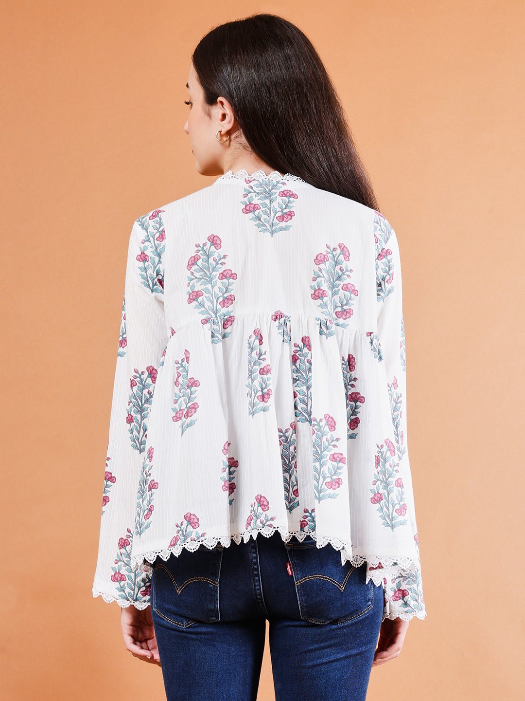 Floral Cotton Boho Top - Kaayada