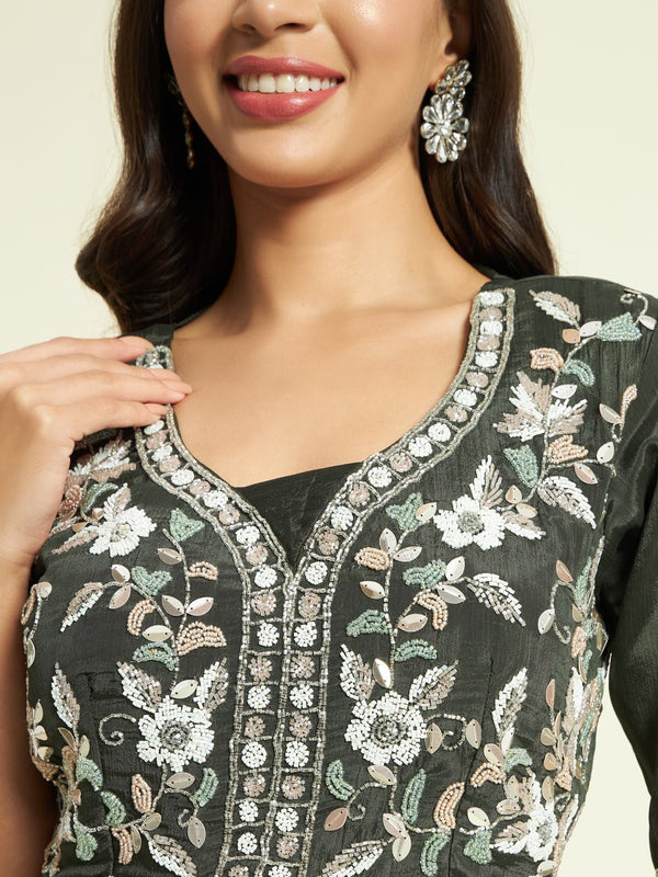 Georgette Sharara Kurta Set - Kaayada