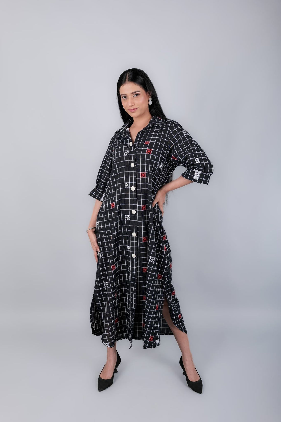 Khadi Cotton Long Dress - Kaayada