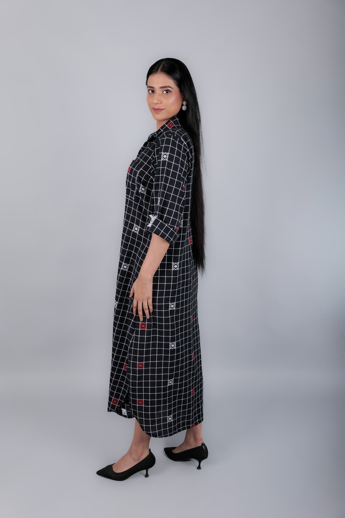 Khadi Cotton Long Dress - Kaayada