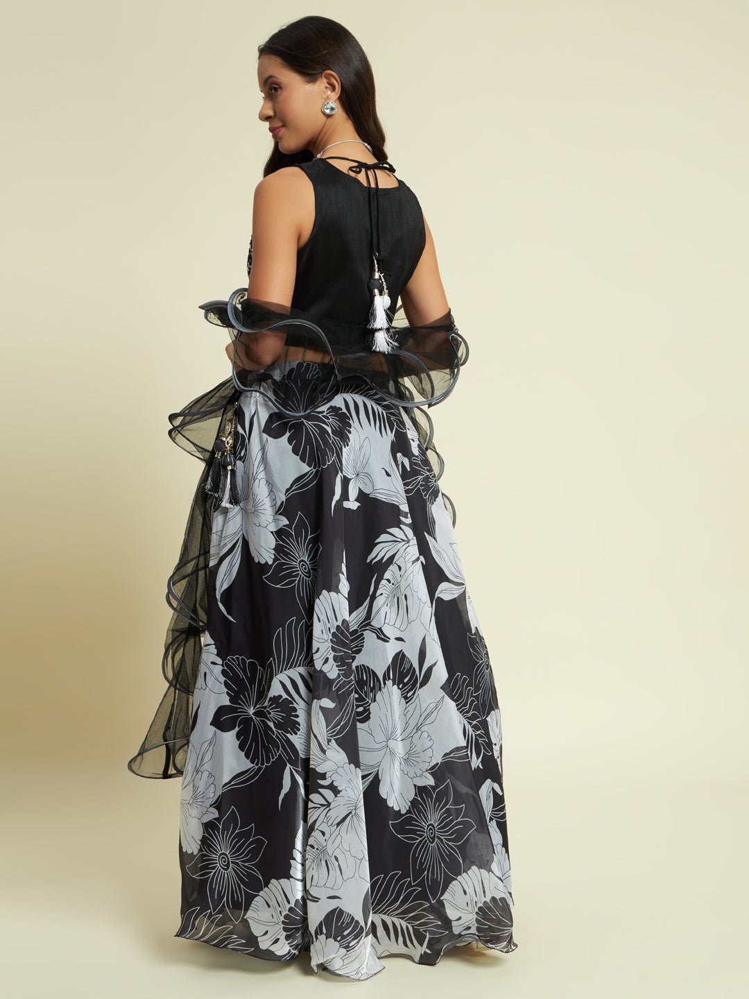 Lehenga Set with Curled Dupatta - Kaayada