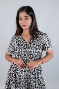 Long Cotton Dress with Buttons - Kaayada