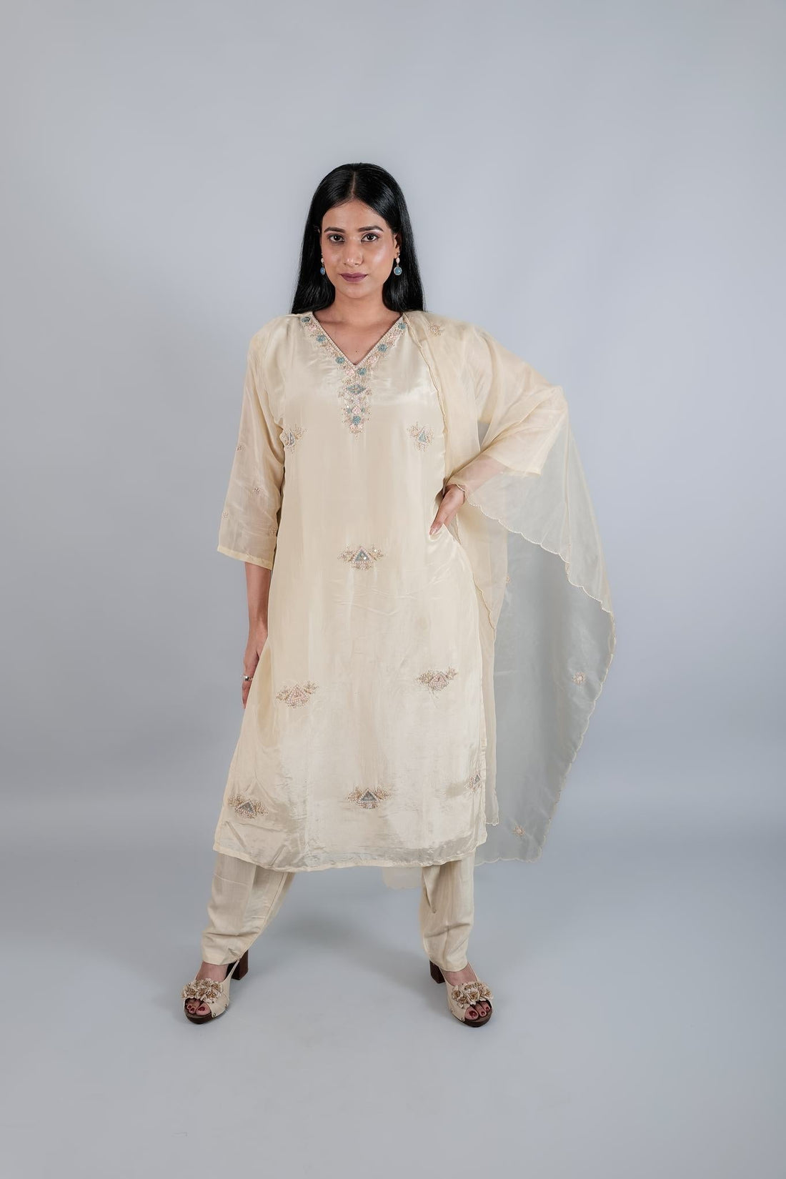 Muslin Silk Suit Set - Kaayada