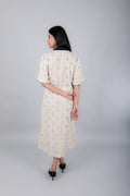 Off - White Khadi Cotton Jamdani Long Coat - Style Dress - Kaayada