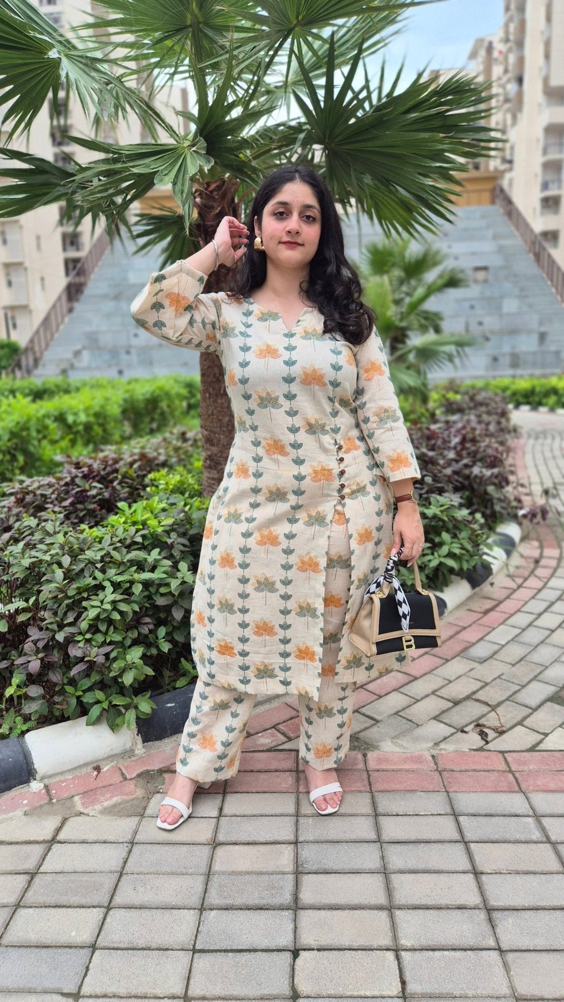 Organic Cotton Printed Kurta Set - Kaayada