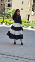 Organic Cotton Stretchable Dress with Shrug - Kaayada