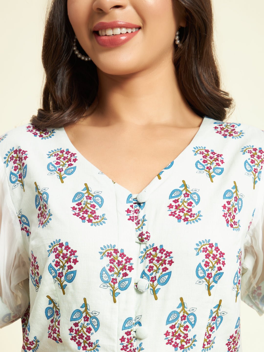 Printed Knee - Length Dress - Kaayada