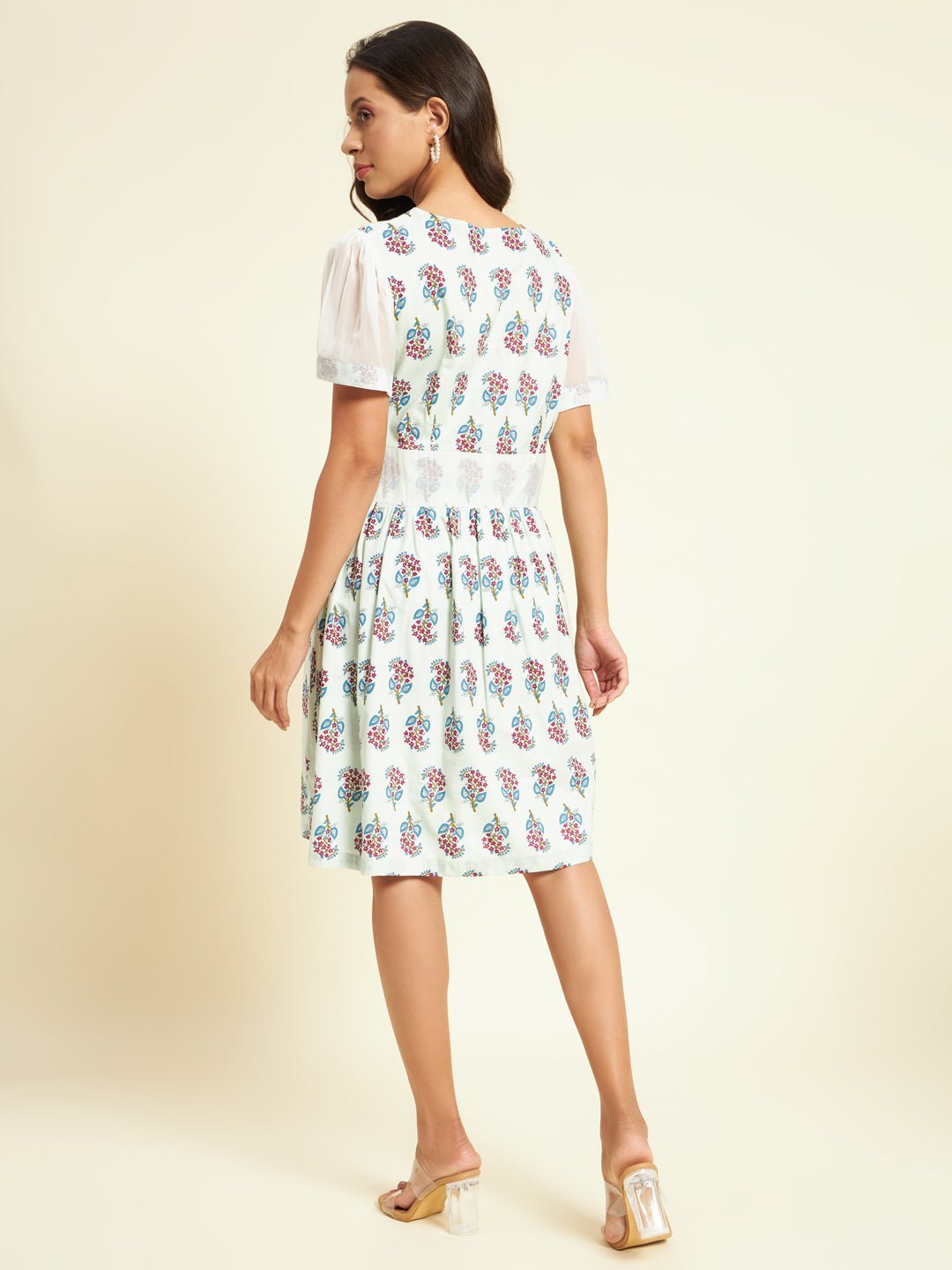 Printed Knee - Length Dress - Kaayada
