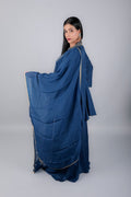 Royal Blue Sharara Dress with Embroidery and Duppata - Kaayada