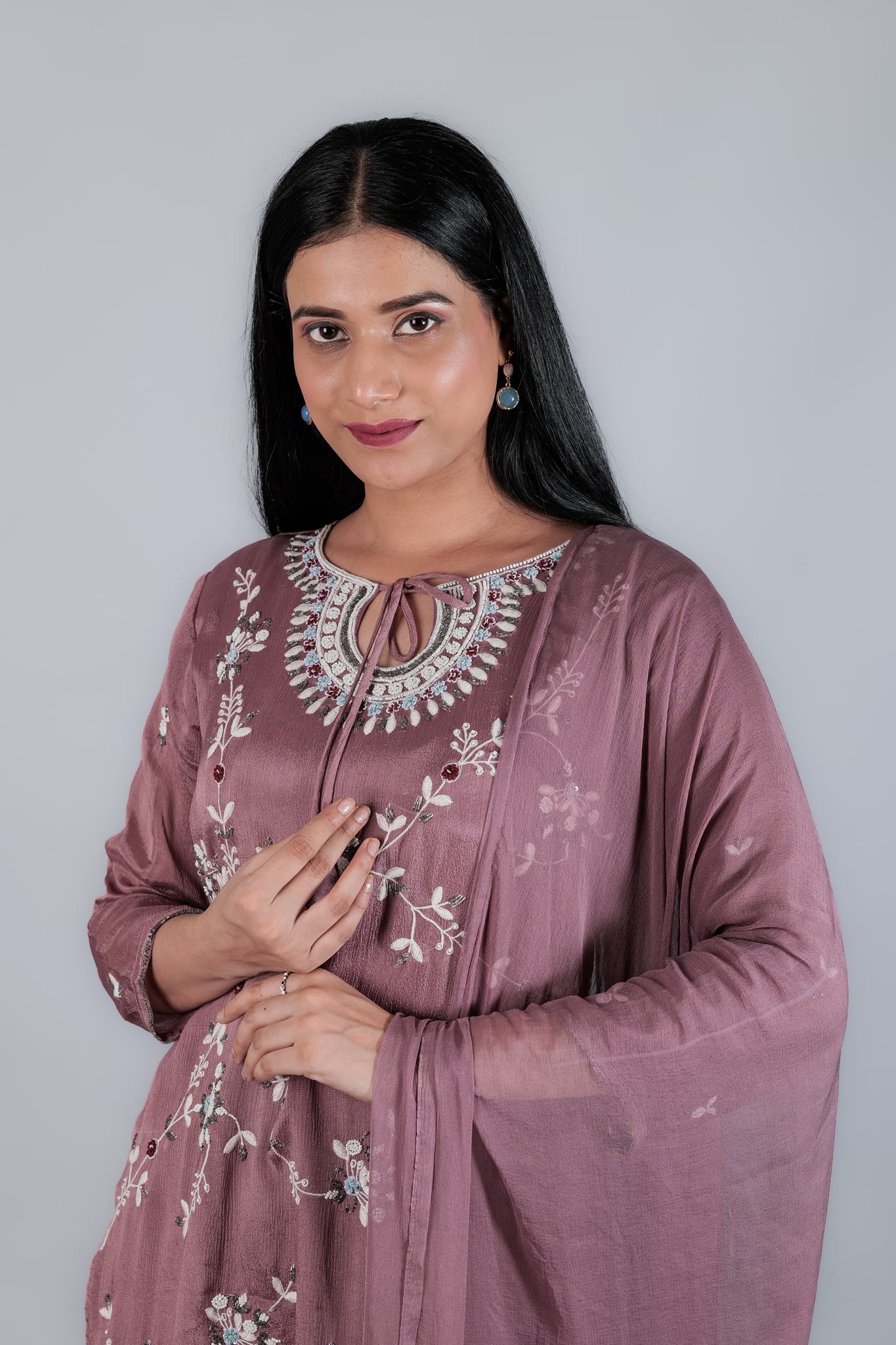 Sharara Suit with Embroidery Kurta - Kaayada