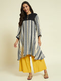Striped Flowy Kurta Set - Kaayada