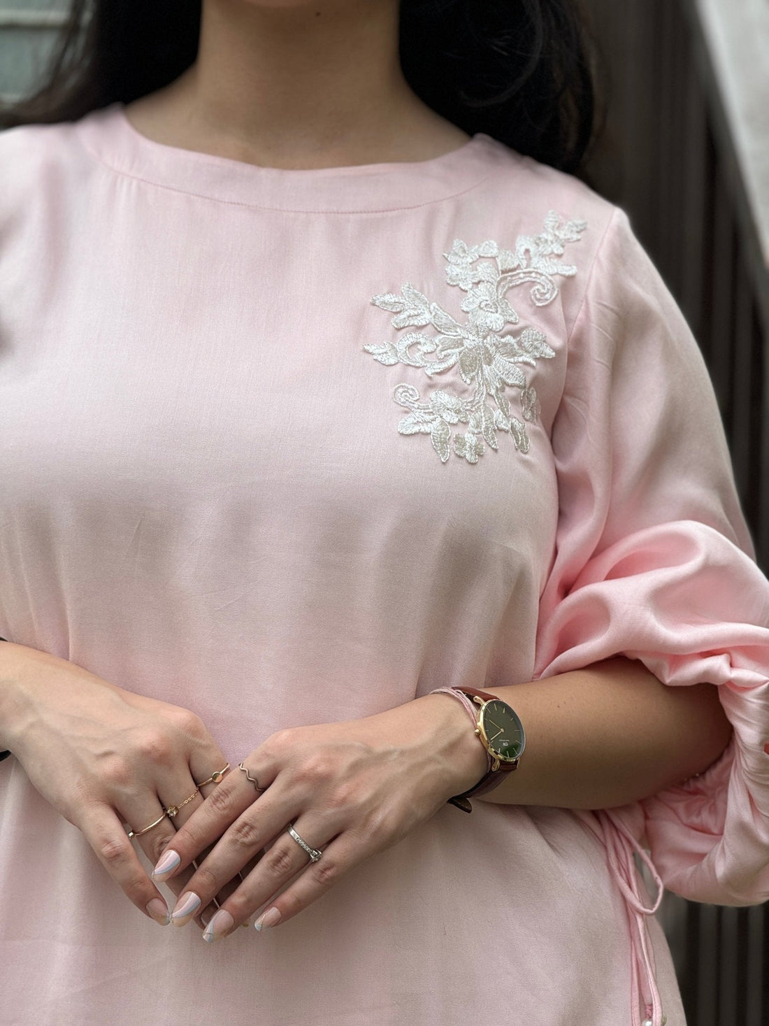 Stunning Pink A - Line Frock - Kaayada