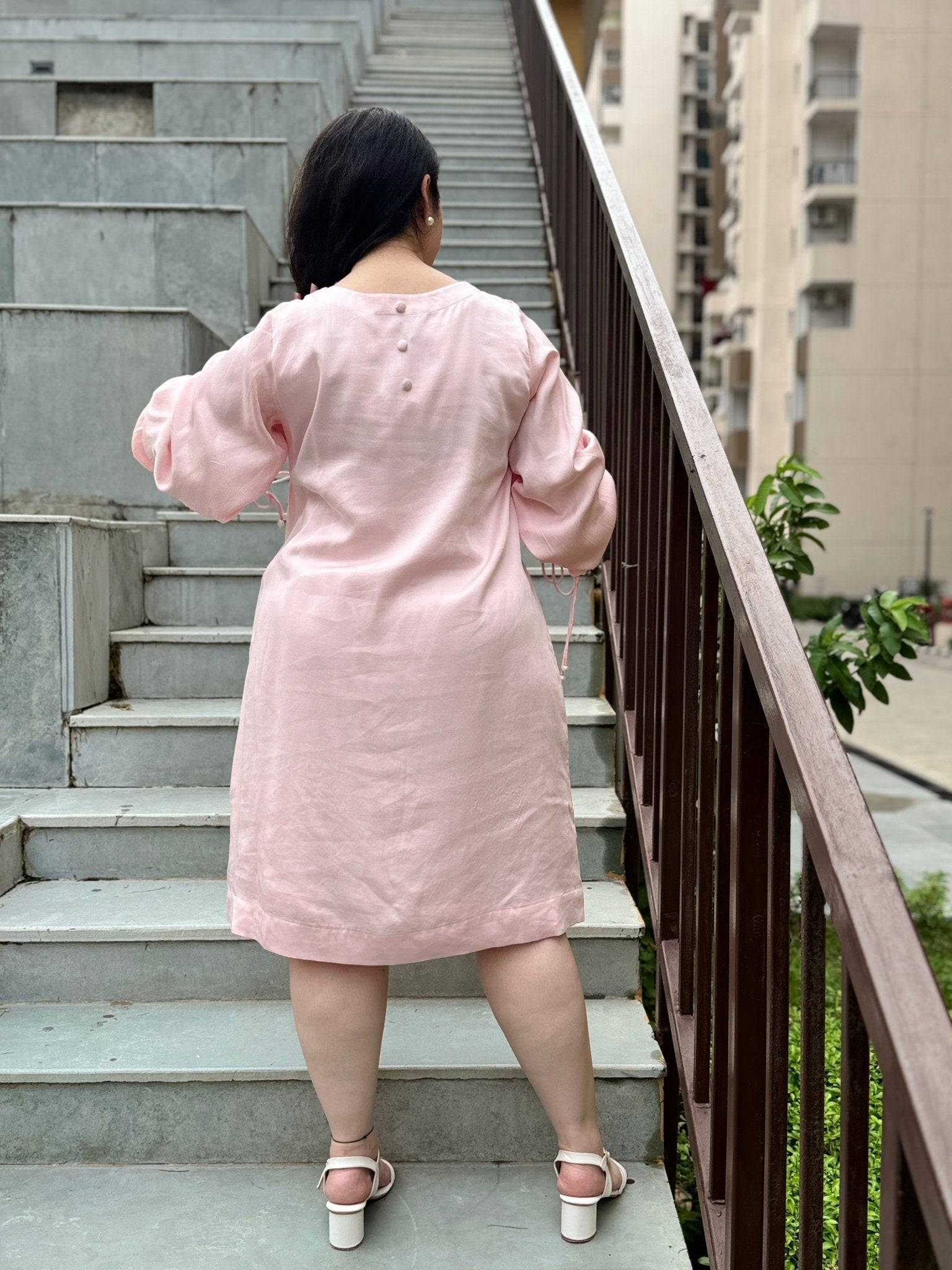 Stunning Pink A - Line Frock - Kaayada