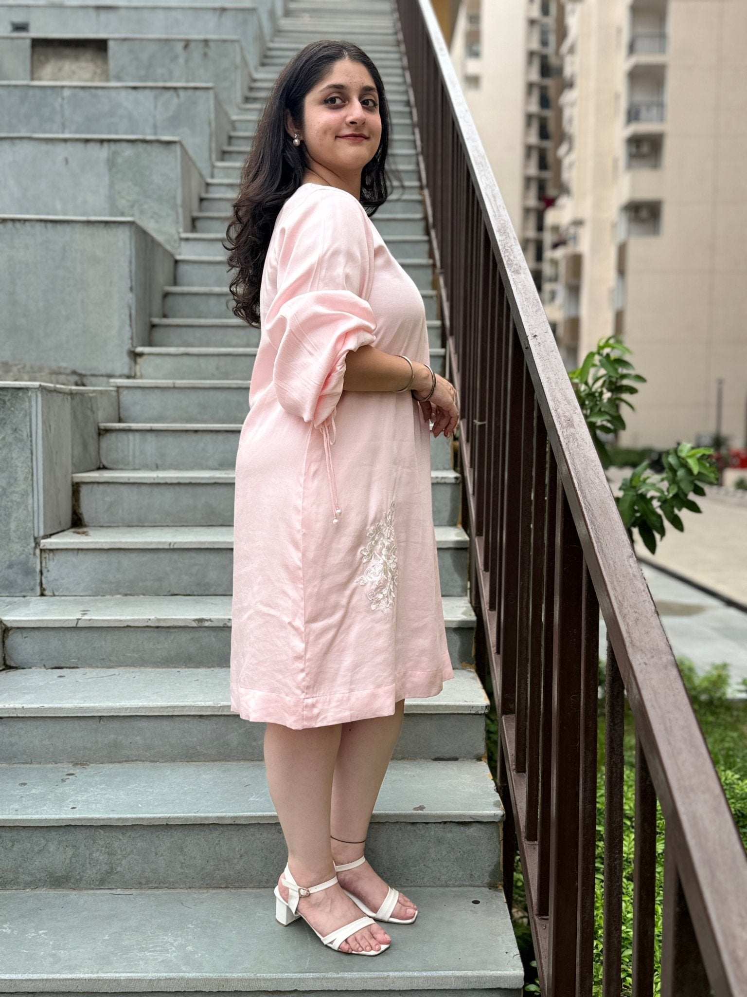 Stunning Pink A - Line Frock - Kaayada