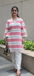 Thread Work Organic Cotton Kurta Set - Kaayada