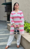 Thread Work Organic Cotton Kurta Set - Kaayada