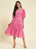 Vibrant Lahariya Print Organic Dress - Kaayada